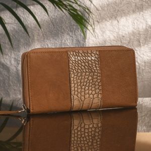 NWT Union Code Brown Croco Embossed Genuine Leather RFID Protected Wallet